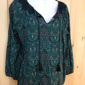 Soft peasant blouse with embroidery